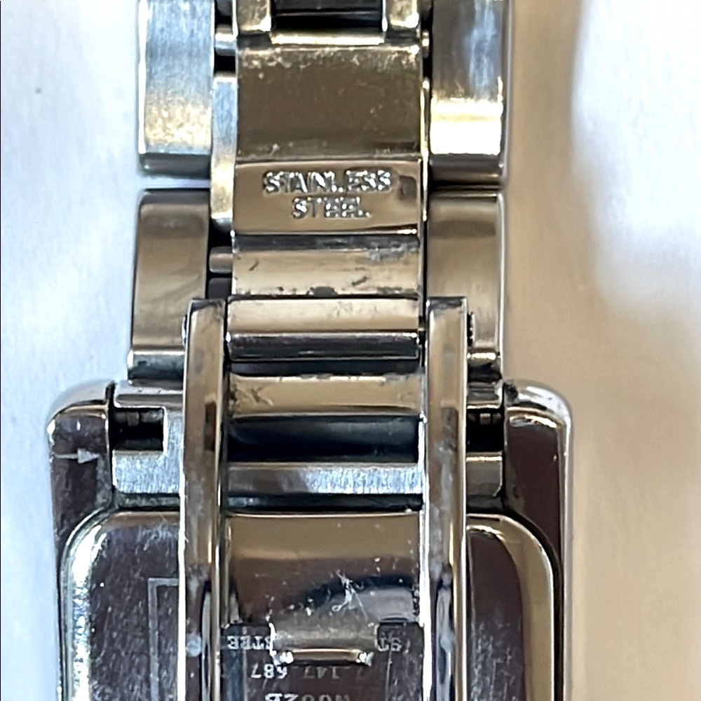Coach Silver Rectangular Watch With White Face. - image 6